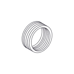 RAWELT RBA-5119-UR Reduccion Bushing Aluminio de 2" a 3/4" / Con Recubrimiento de Uretano Purpura.