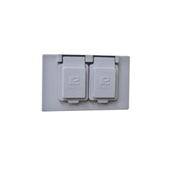 RAWELT TR-0611 Tapa Duplex Horizontal con Contratapa / Auto-cierre de aluminio Tipo RR / Placa Intemperie