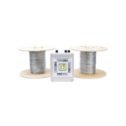 RBTEC IROC-2Z-250-V2 Kit de Cable Sensor Para Cerca Ciclonica IRONCLAD / 150 METROS / 2 ZONAS; 75 METROS POR ZONA / Sin Falsas Alarmas por Viento / TODO Incluido/TARJETA LPU400/ Calibracion por Softwa