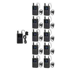 RETEKESS TT125 Kit para guia turistico de 1 transmisor y 10 receptores
