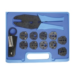 RF INDUSTRIES LTD RFA-4005-520 Kit en Estuche de Plastico con 10 Muelas para Instalar Conectores en Cables Coaxiales Pinzas RFA-4005-20 y Desforradoras de Cable.