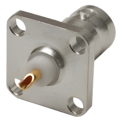 RF INDUSTRIES LTD RFB-1115 Conector BNC hembra montaje en panel de 4 perforaciones a 13 mm