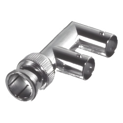 RF INDUSTRIES LTD RFB-1730-3 Adaptador Triple en F para 75 Ohm de Conector BNC Macho a Doble BNC Hembra Niquel/ Oro/ Delrin.