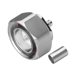 RF INDUSTRIES LTD RFD-1604-4X Conector DIN 7-16 Macho de Pin Cautivo Anillo Plegable para Cable RG-8/X LMR-240 Bronce Blanco/ Plata/ Teflon.a??