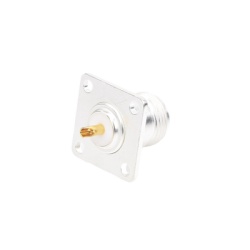 RF INDUSTRIES LTD RFN-1021 Conector N Hembra para Montaje Frontal en Panel con 4 Perforaciones a 18 mm Plata/ Oro/ Teflon.