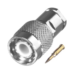 RF INDUSTRIES LTD RFT-1200-HY Conector TNC Macho Especial de Rosca Sin Herrajes para Cables RG-58/U Niquel // Delrin.