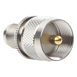 RF INDUSTRIES LTD RFT-1236 Adaptador en Linea de Conector TNC Hembra a UHF Macho (PL-259) Niquel/ Oro/ Teflon.