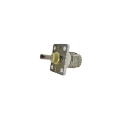 RF INDUSTRIES LTD RFU-603-1 Conector Mini-UHF Hembra de Montaje en 4 Perforaciones a 13 mm Niquel/ Oro/ Baquelita.