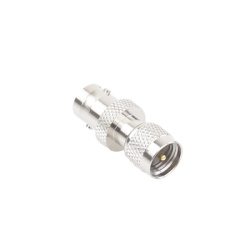 RF INDUSTRIES LTD RFU-622 Adaptador en Linea de Conector Mini UHF Macho a BNC Hembra Niquel/ Oro/ Teflon.