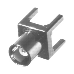 RF INDUSTRIES LTD RMX-8350-1 Conector MCX Hembra de Montaje Vertical para PCB con Terminal y 4 Patas Oro/ Oro/ Teflon.