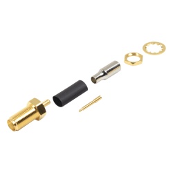 RF INDUSTRIES LTD RP-3252-1B1 Conector SMA Hembra Inverso / Chasis en D Plano Anillo Plegable / Cable RG-316 .