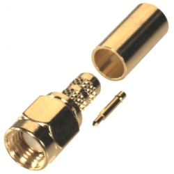 RF INDUSTRIES LTD RSA-3000-1C Conector SMA Macho de Anillo Plegable para Cable RG-58/U Oro/Oro/Teflon.