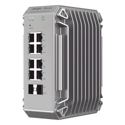 RUIJIE RG-NIS3100-8GT2SFP-HP Switch Industrial PoE Ideal para temperaturas Extremas y proteccion contra descargas 8 puertos Gigabit PoE 802.3af/at + 2 SFP para fibra 1Gb gestion gratuita desde la nube