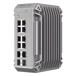RUIJIE RG-NIS3100-8GT4SFP-HP Switch Industrial PoE Ideal para temperaturas Extremas y proteccion contra descargas 8 Puertos Gigabit PoE 802.3 af/at 4 Puertos SFP Administrable Cloud