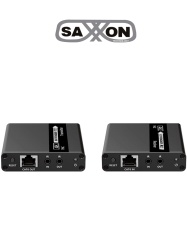 SAXXON SXN0570018 SAXXON LKV223P - Kit extensor de video HDMI/ Resolucion 4K/ 60 Hz/ Hasta 70 metros con Cat6/ 6A/ 7 Cero latencia/ Loop HDMI/ Soporta HDR/ Infra rojo de 2 Vias/ Salida de audio/ Se en