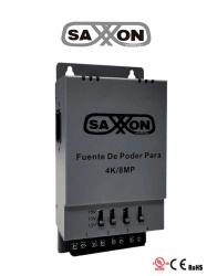 SAXXON SXN2280004 SAXXON ENERGIA PSU1205A-4K - Fuente de poder Regulable Metalica/ Conexion de Hasta 4 Canales/ Voltaje de Ajuste 12V 13V o 15V cc/ Salida de Hasta 5 Amp en los 4 Canales/ Instalacion