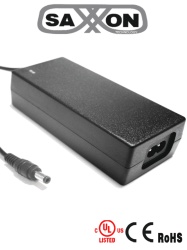 SAXXON TVN0830052 SAXXON PSU1204D - Fuente de poder regulada de 12 Vcc 4.1 Amperes/ Con Cable de 1.2 Metros/ Para Usos Multiples: Sistemas de CCTV Acceso ETC/ Certificacion UL/