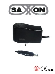 SAXXON TVN171014 SAXXON PSU12015E - Fuente de Poder Regulada de 12 Vcc 1.5 Amperes/ Conector Macho/ Especial para Camaras de CCTV/ Usos Multiples/