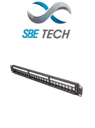 SBE TECH SBT1620009 SBE TECH SBE-PMOD24 Panel de Parcheo / 24 Puertos /RJ-45 / Negro / Vacio