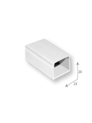 SBE TECH SBT1630023 SBE TECH SBE-2023 Canaleta plastica / PVC / Una via / Alto 2 cm Ancho 2.3 cm Largo 2 metros