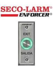 SECO LARM SEC0760003 Seco-Larm SD6176SS1Q - Boton de salida piezoelectrico de acero inoxidable IP 65 con Luz LED verde / Salidas NO y NC