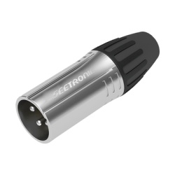 SEETRONIC SCMM3 XLR conector de cable Macho carcasa cromada perla contactos plateados