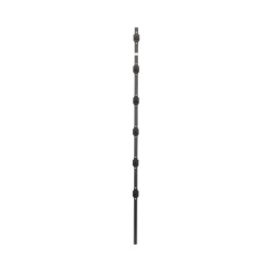 SFIRE SF-POST-6B Poste de Paso para Cerca Eléctrica / Tubo de Acero Galvanizado / 6 Aisladores / 1.4 m (4.6 ft) / Diámetro 25 mm (1 in) / Acabado Negro