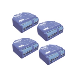 SHELLY SHELLYPLUS1K4 Kit de 4 / Relevador inalambrico inteligente 16A 110-230 V compatible con asistente de voz Alexa Google Home