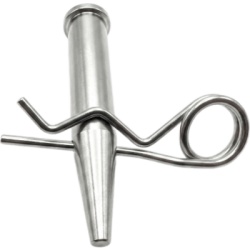 SHINESTAGE CSP5-603-CS5 Pasador Cónico + R-clip Set / Compatible con Truss 40x40 cm / Acero de Alta Resistencia Forjado / Galvanizado / Zincado / Largo 92 mm (3.6 in) / Espiga 16 mm (0.6 in) / Cabezal 19 mm (0.7 in)