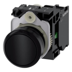 SIEMENS 3SU11000AB101BA0 Boton 3SU11000AB101BA0 Sirius 22mm Color negro Incluye soporte y contacto Normalmente Abierto.