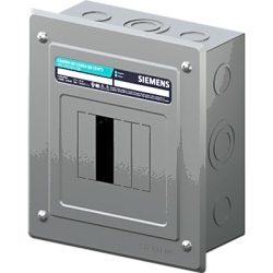 SIEMENS D4L2125E Centro de carga monofasico para empotrar. 1 Fase 3 Hilos para interruptores QD de 4 polos 120/240vca Barras de aluminio 125 Amp Nema 1.