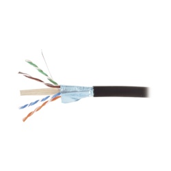 SIEMON 9A6O4-A5-01AR1A Bobina de Cable Blindado F/UTP de 4 Pares Para Exterior con Gel Cat6A (23 AWG) Industrial para Climas Extremos Enterrado Directo Color Negro 305 Metros (1000 Pies)