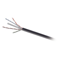 SIEMON 9C6O4-E2-01-R1A Bobina de Cable UTP de 4 Pares Para Exterior con Gel Cat6 (23 AWG) Industrial para Climas Extremos Enterrado Directo Color Negro 305 Metros (1000 Pies)