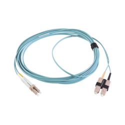 SIEMON FJ2-LCSC5L-07AQ Jumper de Fibra Optica Multimodo 50/125 XGLO OM3 LC-SC Duplex OFNR Color Aqua 7 Metros