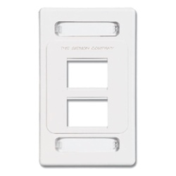 SIEMON MX-F-PS-04-02 Placa de Pared Modular MAX de 4 Salidas Color Blanco
