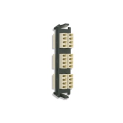 SIEMON RIC-F-LC24-01C Placa acopladora de Fibra Optica Quick-Pack Con 6 Conectores LC Quad (24 Fibras) Para Fibra Multimodo Beige