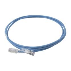 SIEMON SP6A-S07-06 Patch Cord Skinny Cat6A Blindado S/FTP 2.13 Metros (7 Pies) Diametro Reducido 28 AWG Color Azul