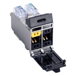 SIEMON T7F-01-1 Jack Tera Categoria 7A con Puerta Protectora para Aplicaciones de Servicios Compartidos Color Negro