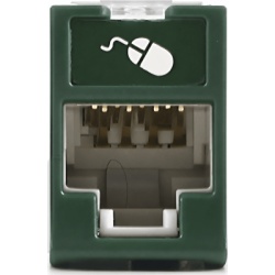 SIEMON U6-H07NS Jack Ultramax Cat6 UTP Montaje Hibrido en Placa de Pared (Plano y Angulado) Color Verde Punch Down