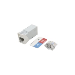 SIEMON Z6A-02B Jack Z-Max Cat6A UTP Montaje Hibrido en Placa de Pared (Plano y Angulado) Color Blanco Version Bulk (Sin Empaque Individual)