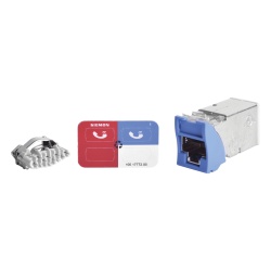 SIEMON Z6A-S06 Jack Z-MAX Cat6A Blindado Montaje Hibrido en Placa de Pared (Plano y Angulado) Color Azul
