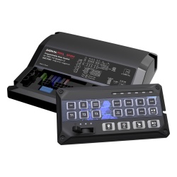 SIGNALPRO SP204R Sirena Vehicular de 200W de Potencia Con Controlador de Panel Deslizante de 19 botones indicador de flecha de trafico de 6 LED 12 Salidas Auxiliares