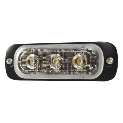 SIGNALPRO SP3A Luz Auxiliar de 3 LED Ambar Lente Transparente SAE