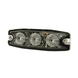 SIGNALPRO SPL3A Luz Auxiliar de 3 LED Ambar Lente Transparente SAE