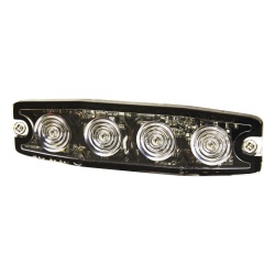 SIGNALPRO SPL4A Luz Auxiliar de 4 LED Ambar Lente Transparente SAE