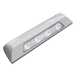 SIGNALPRO SPW12-W Luz Auxiliar de Escena de 4 LED Blanco Lente Transparente Bisel Blanco