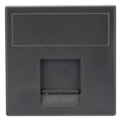 SIMON SM-1-KEY-G Modulo Color Grafito con 1 Espacio para Jack Keystone con Guardapolvo para las Cajas de Escritorio Ofiblock y Teleblock / (K76/14)
