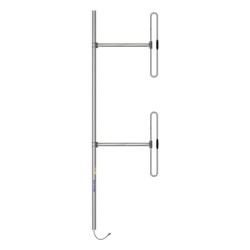 SINCLAIR SD212-SF1P2SNM Antena Aerea para Base 2 Dipolos 118-138 MHz 5 dBd 20 MHz B/W Radiacion Bi-direccional 300 Watt N Macho Inclinacion Opcional "Tilt" de 0 2 4 6 8 o 10 Grados.