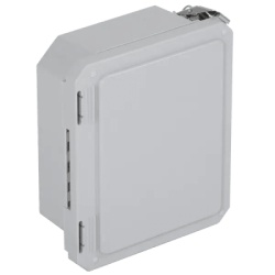STI EF080604-O Caja Impermeable De Fibra De Vidrio 8.77" (22.27cm) Alto x 6.77" (17.19cm) Ancho x 4.06" (10.31cm) Sin Ventanilla Listado UL/cUL Hecho En EE.UU Serie EnviroArmourÂ®