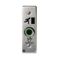 STI NT-SS000-ES Interruptor IR NoTouchÂ® de Acero Inoxidable Montaje Delgado Caja Posterior Simbolo de puerta